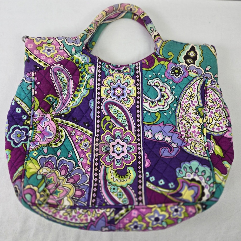 Vera Bradley Heather Paisley Floral Quilted Cotton Tote‎ Bag Purse NO Strap